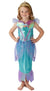 Girl's Deluxe Disney Princess Little Mermaid Ariel Glitter Fancy Dress Costume Main Image
