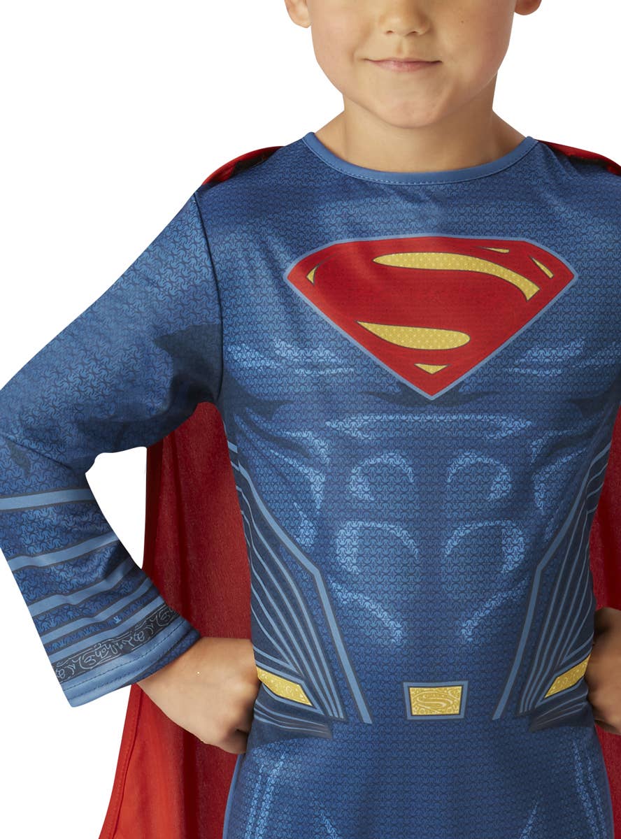 Boys Superman Dawn Of Justice Superhero Costume - Close Up Image 1