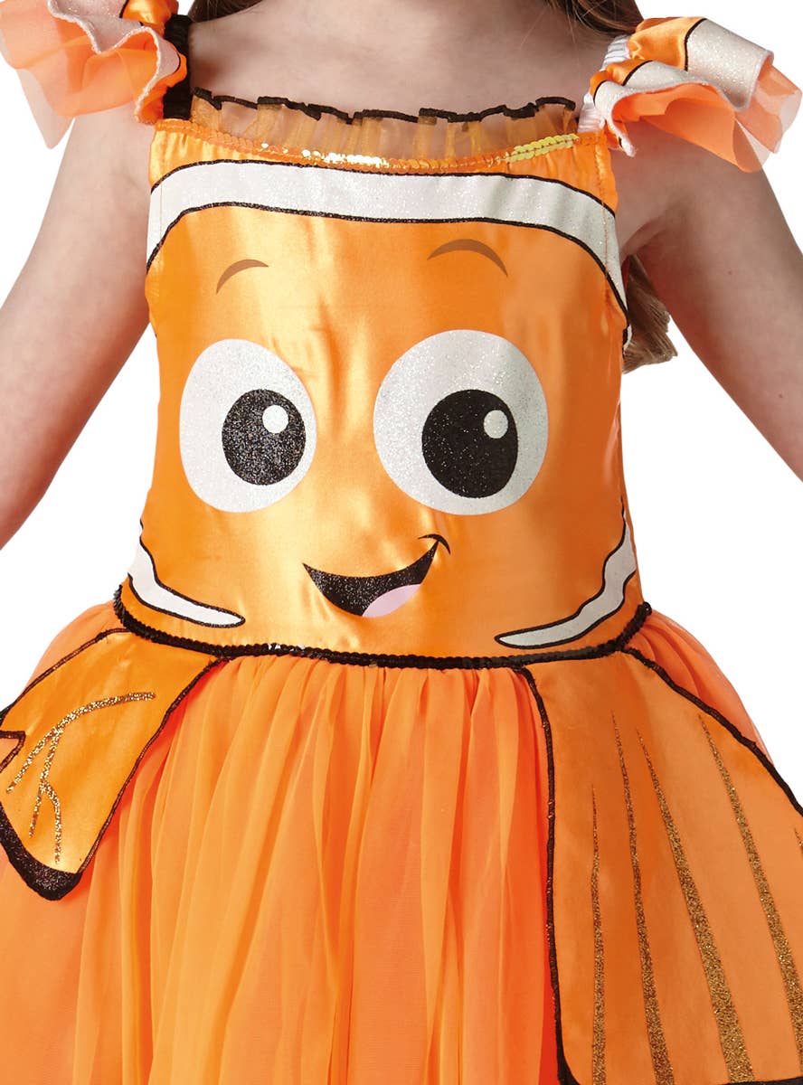 Finding Dorry Girls deluxe Nemo Clown Fish Costume - Close Up Image 1