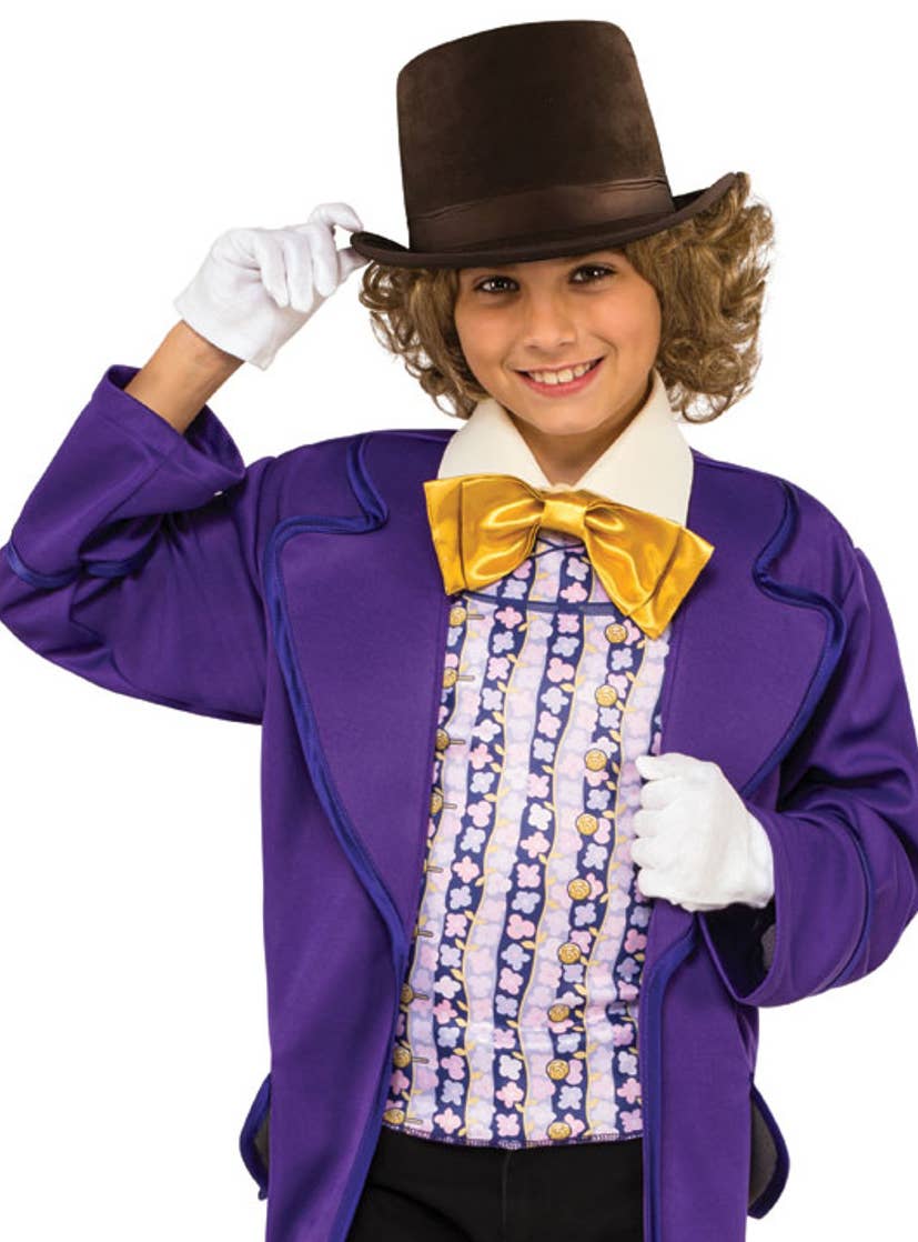 Willy Wonka Boys Roald Dahl Book Week Fancy Dress Costume Zoom Image