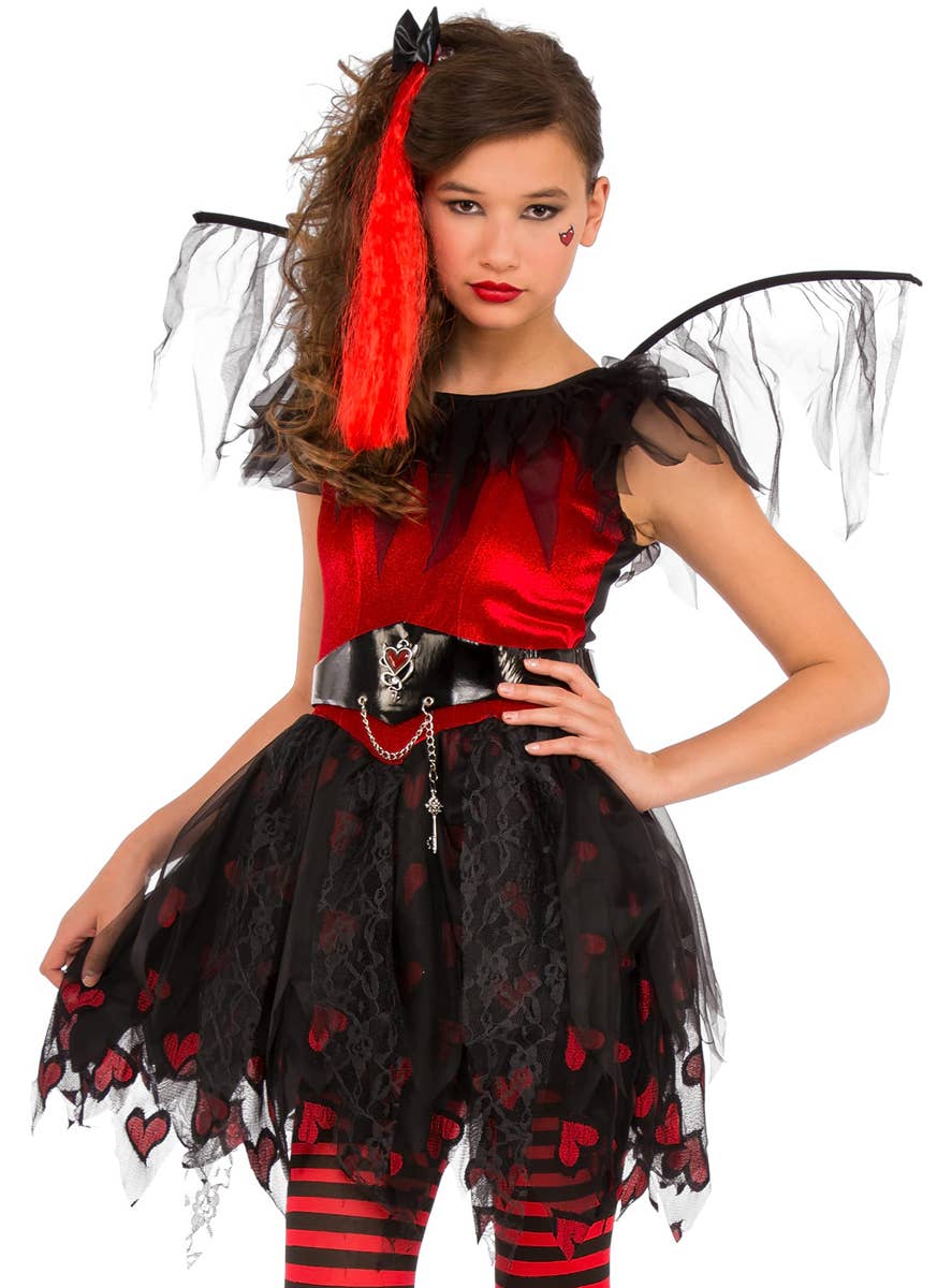 Punk Cupid Teen Girls Costume - Close Image