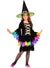 Girls Rainbow and Black Velvet Witch Costume - Main Image