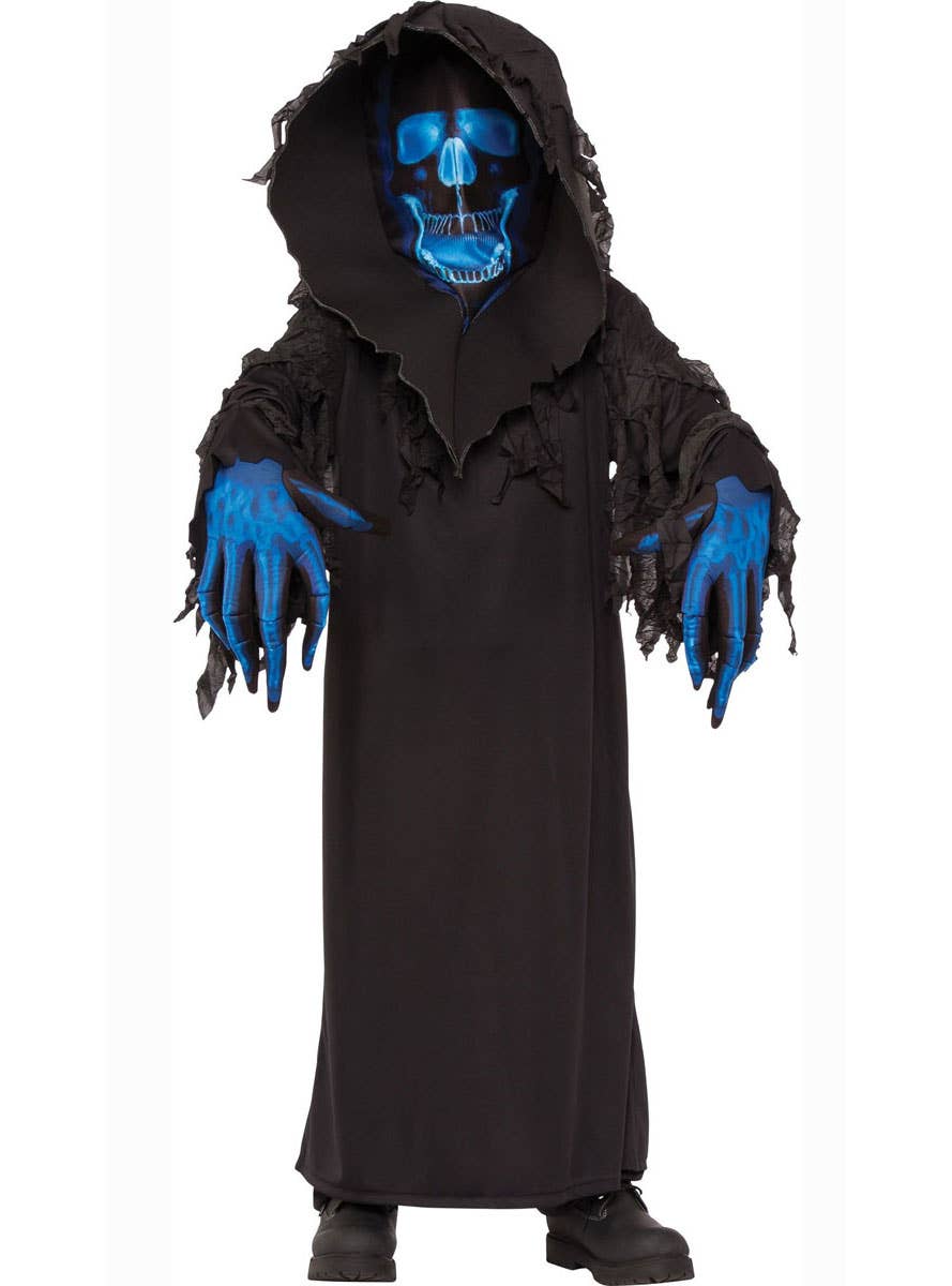 Boys Grim Reaper Skull Phantom Halloween Costume Main Image