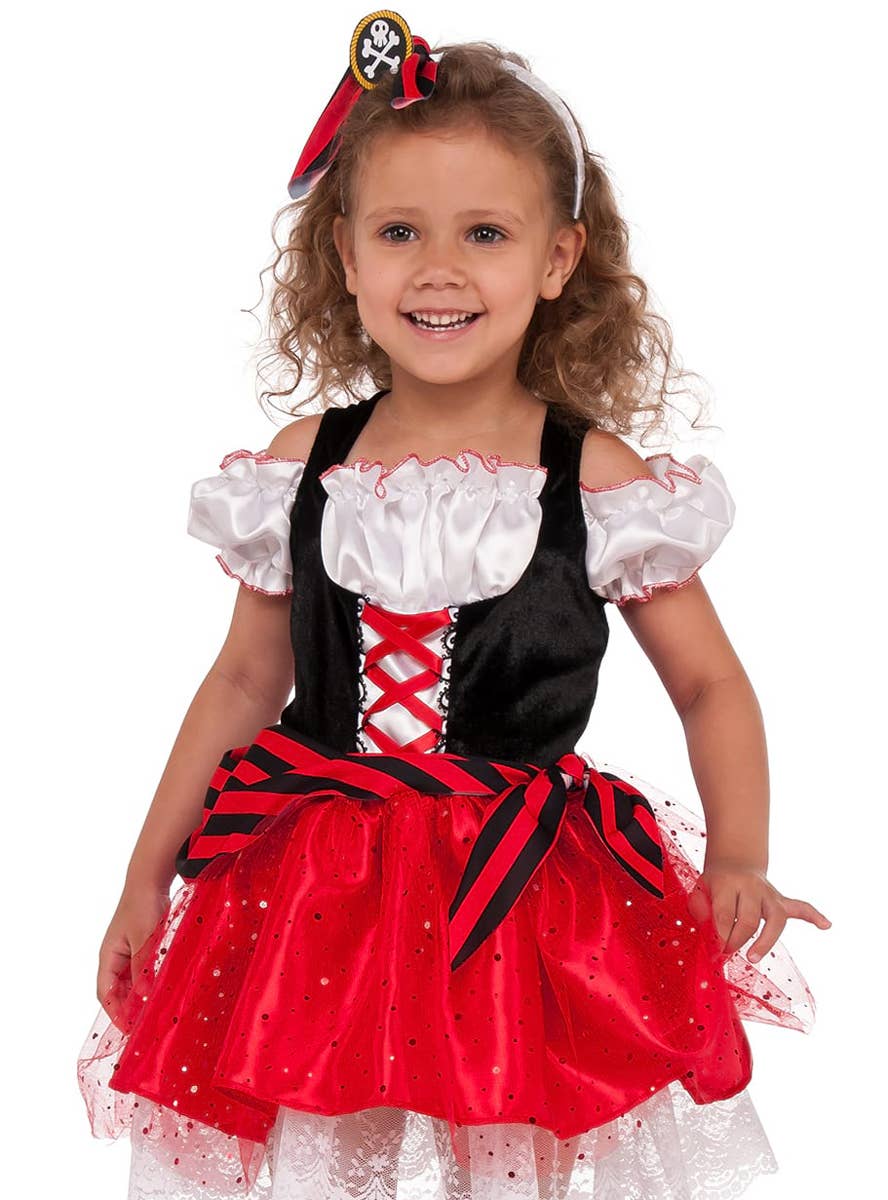 Infant and Toddler Girl's Pirate Dress Up Costume - Alternative Image