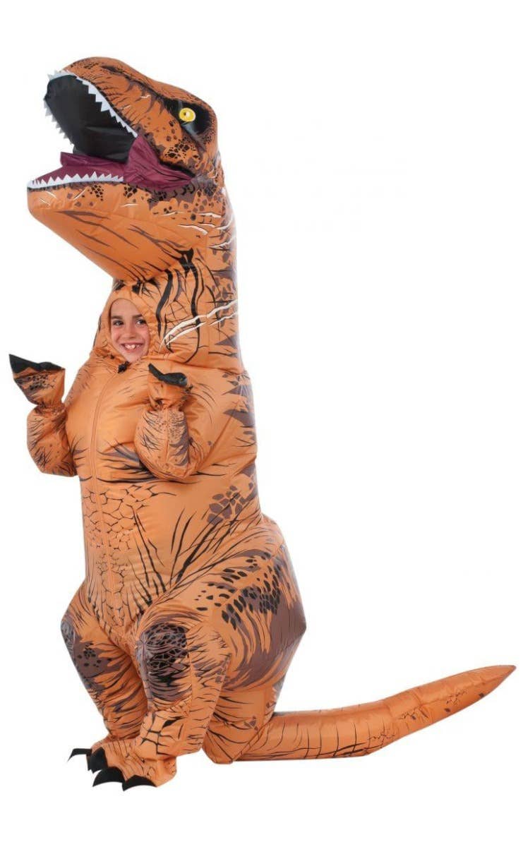 Kids Inflatable T-Rex Dinosaur Costume with Sound Effects Main Image