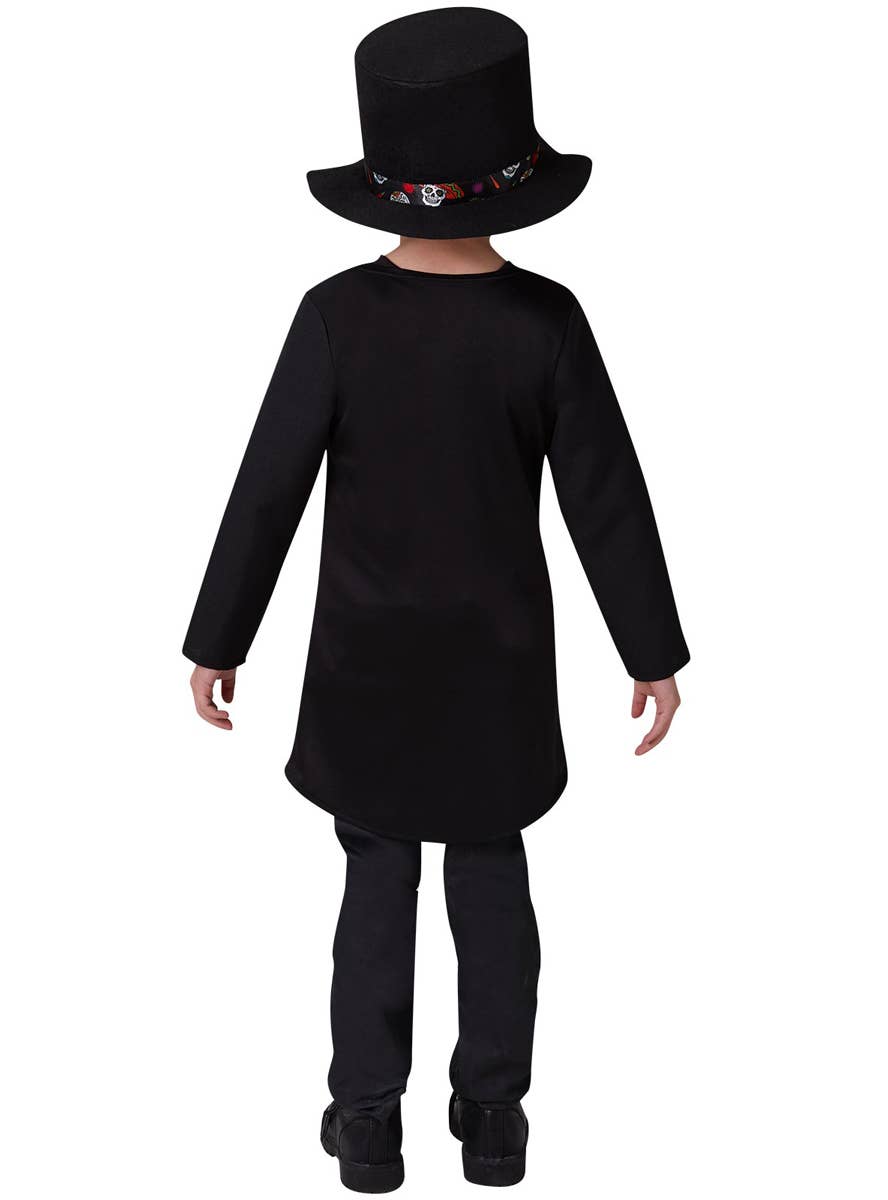 Boys Sugar Skull Halloween Costume - Back Image