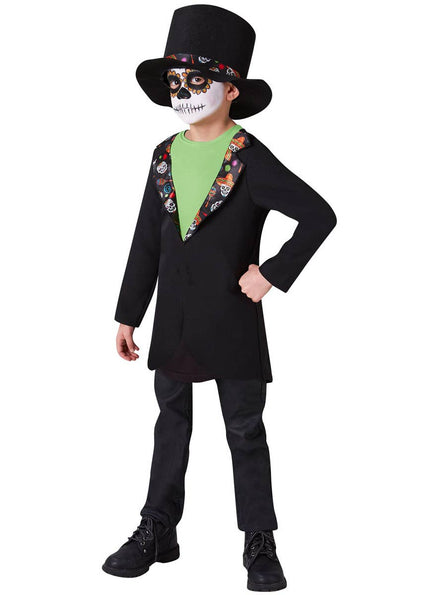 Boys Sugar Skull Halloween Costume - Front Image