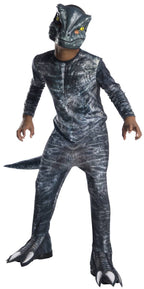 Blue Jurassic World Velociraptor Dinosaur Kids Fancy Dress Book Week Costume Main Image