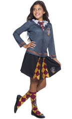 Girl's Officially Licensed Gryffindor Harry Potter Kid's Printed Costume Shirt With Logo And Printed Tie Main Image