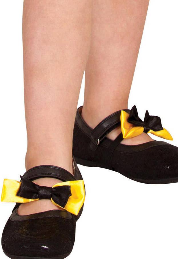 Image of Emma Wiggle Black and Yellow Shoe Bows