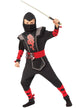 Red and Black Japanese Ninjutsu Ninja Costume for Boys