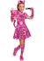 Pink Leopard Print Girl's Kat (Heart Emoji) Cat Costume - Front Image