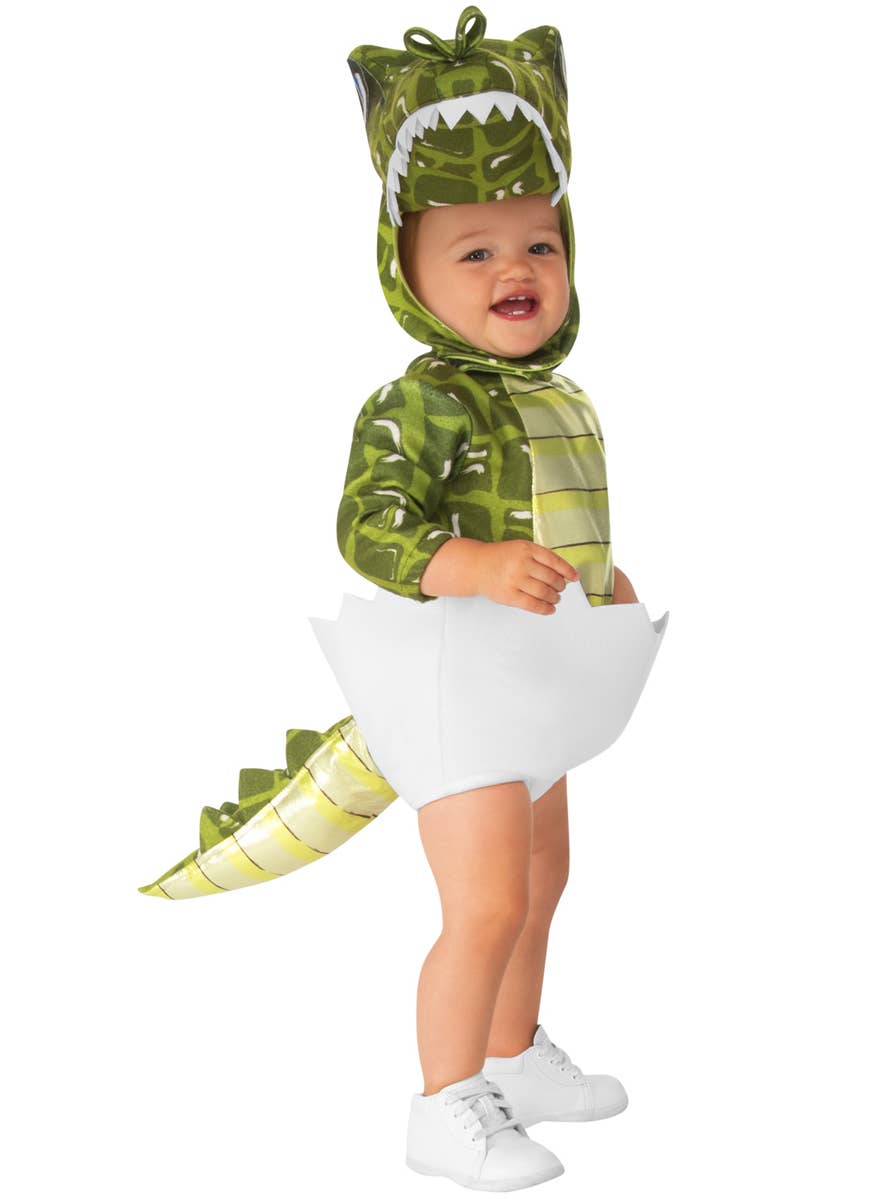 Green Crocodile Hatchling Dress Up Costume for Infant Kids - Alternative Image