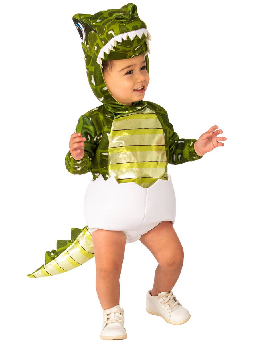 Green Crocodile Hatchling Dress Up Costume for Infant Kids - Main Image