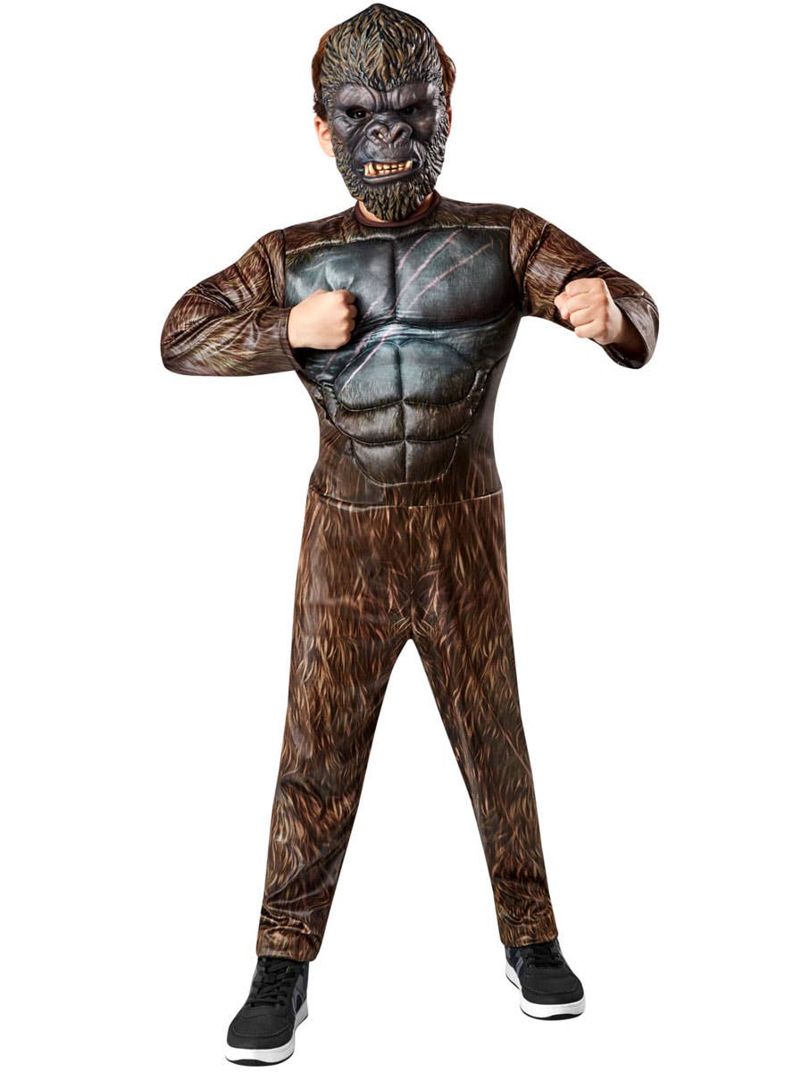 Deluxe King Kong Gorilla Boys Costume - Front Image