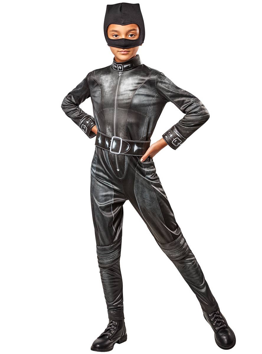 Girls The Batman Selina Kyle Catwoman Costume - Front Image