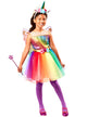 Deluxe Girl's Rainbow Unicorn Costume