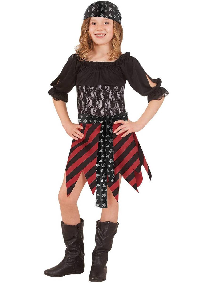 Girls Classic Pirate Fancy Dress Book Week Costume - Main Image