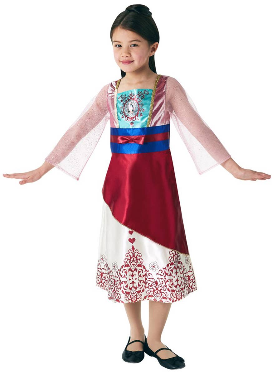 Girls Mulan Disney Princess Costume - Main Image
