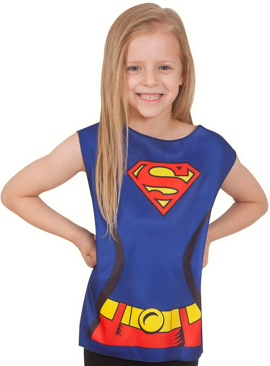 Supergirl Girls Dress Up Shirt - Main Image