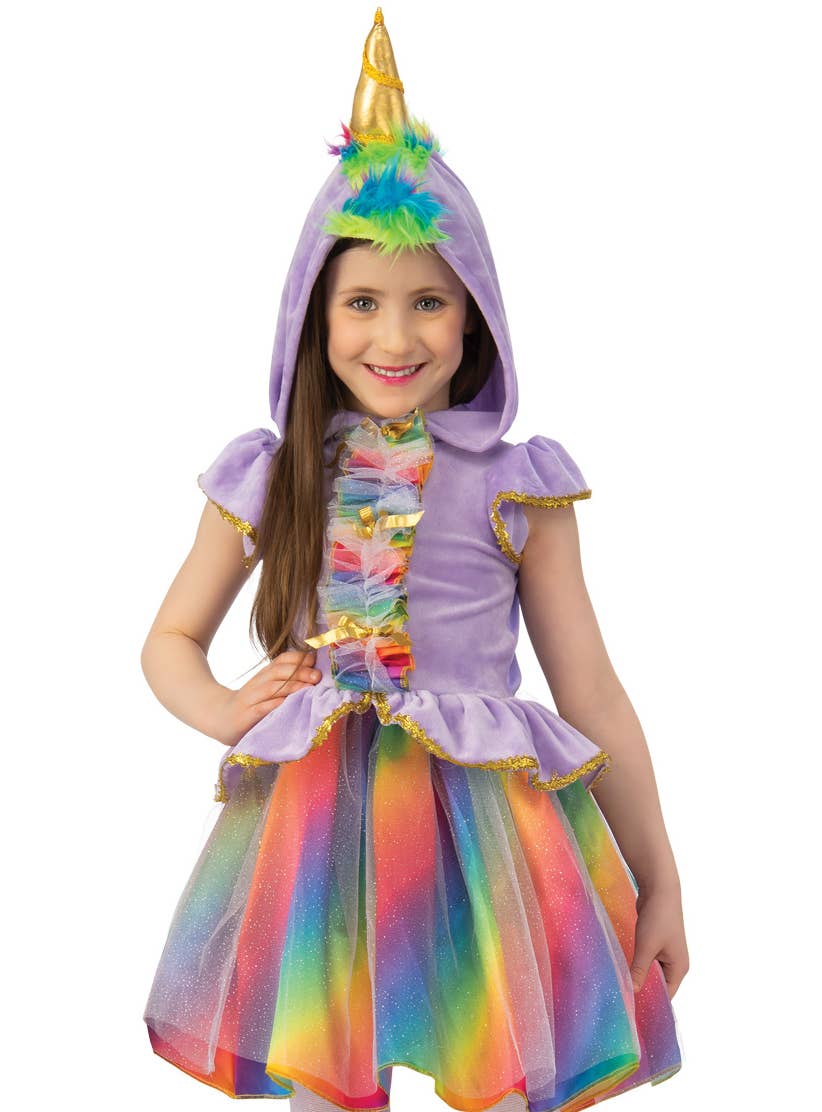 Cute Unicorn Costume for Girls - Close Image 