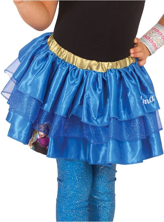 Girls Dark Blue Satin Disney Anna Tutu Skirt Alternate Image 2