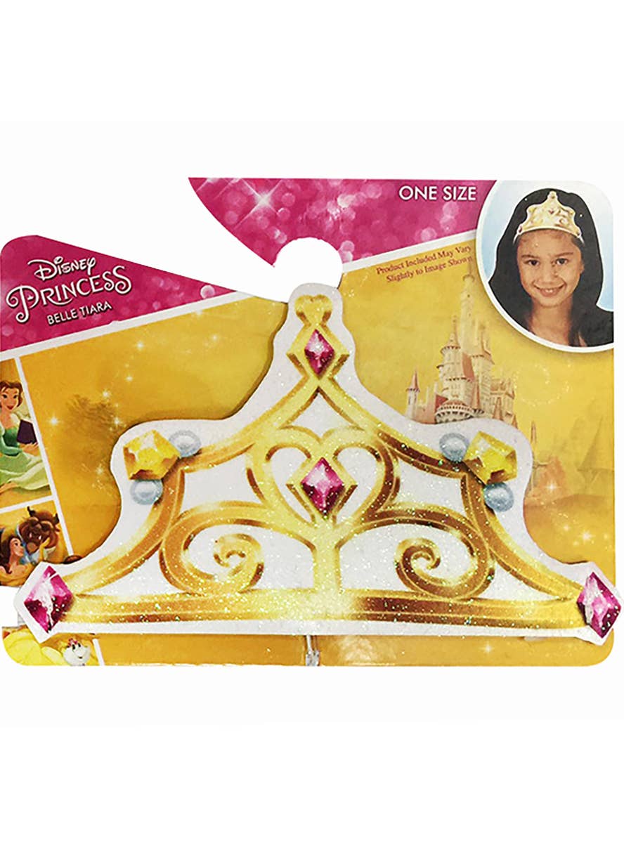 Girls Disney Princess Belle Fabric Tiara Costume Accessory Alternate Image