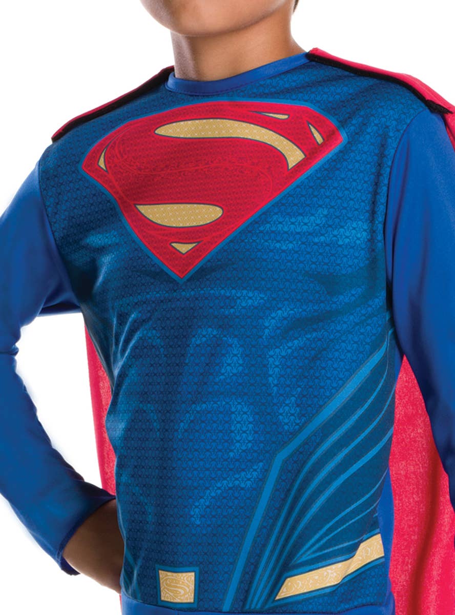 Superman Budget Boys Justice League Book Week Superhero Costume Close Up Image 1