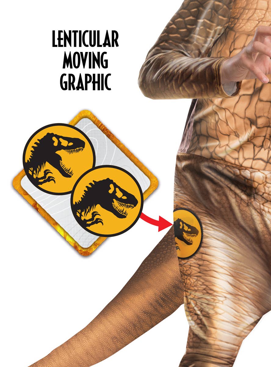 Boys Jurassic World T-Rex Dinosaur Fancy Dress Costume - Alternate Image