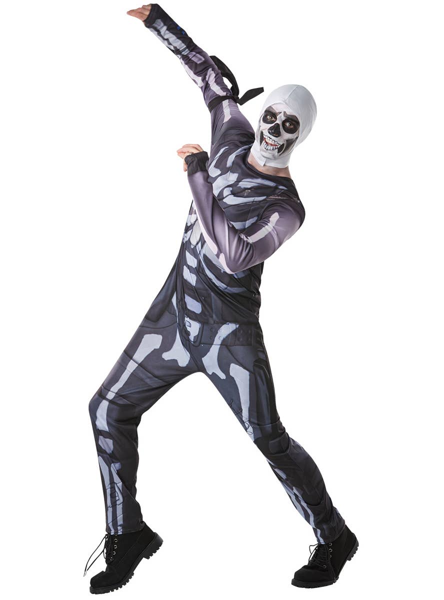 Teen Skull Trooper Boy's Fortnite Video Game Costume - Main Image