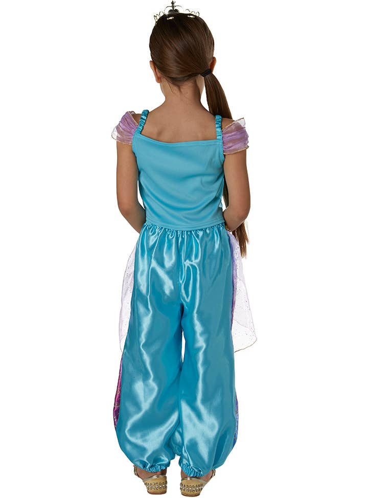 Kids Girls Princess Jasmine Aladdin Book Week Costume - Back Image