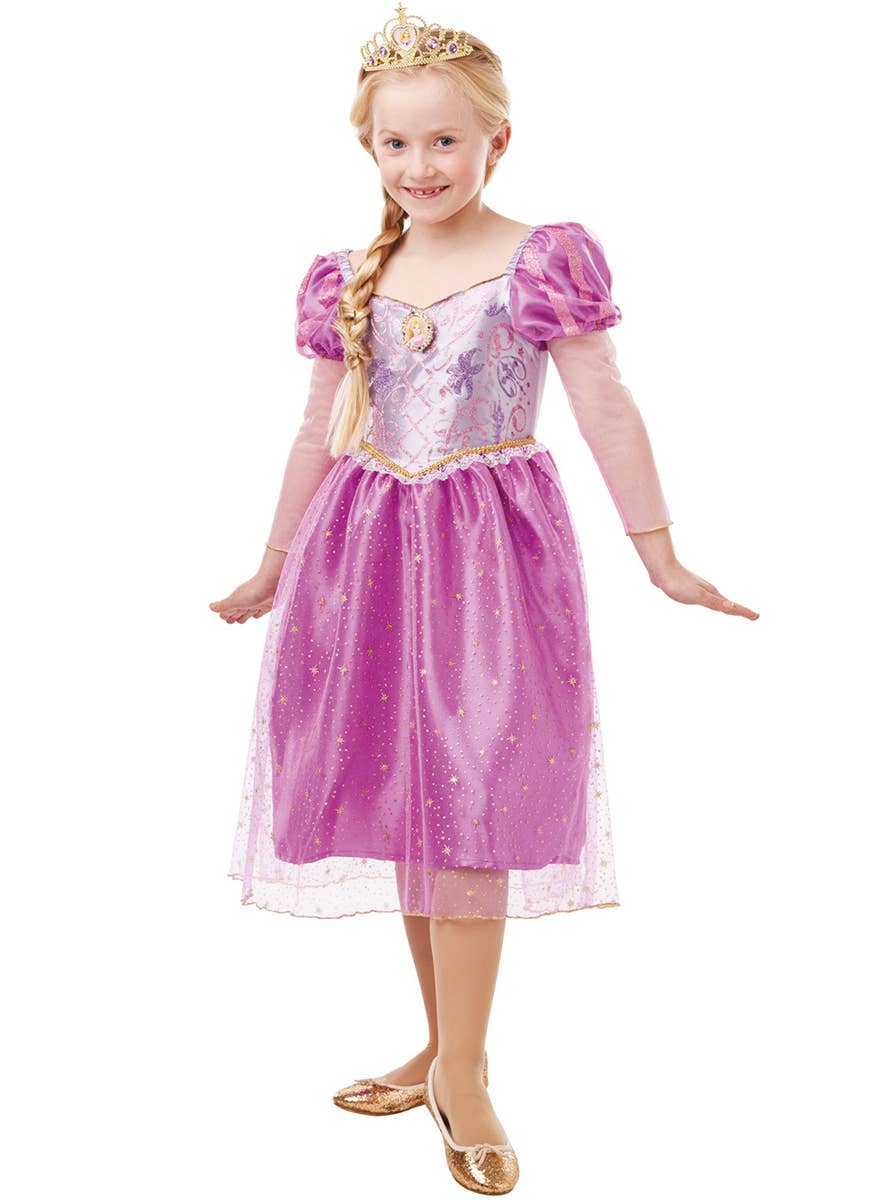 Girls Glittery Rapunzel Disney Costume