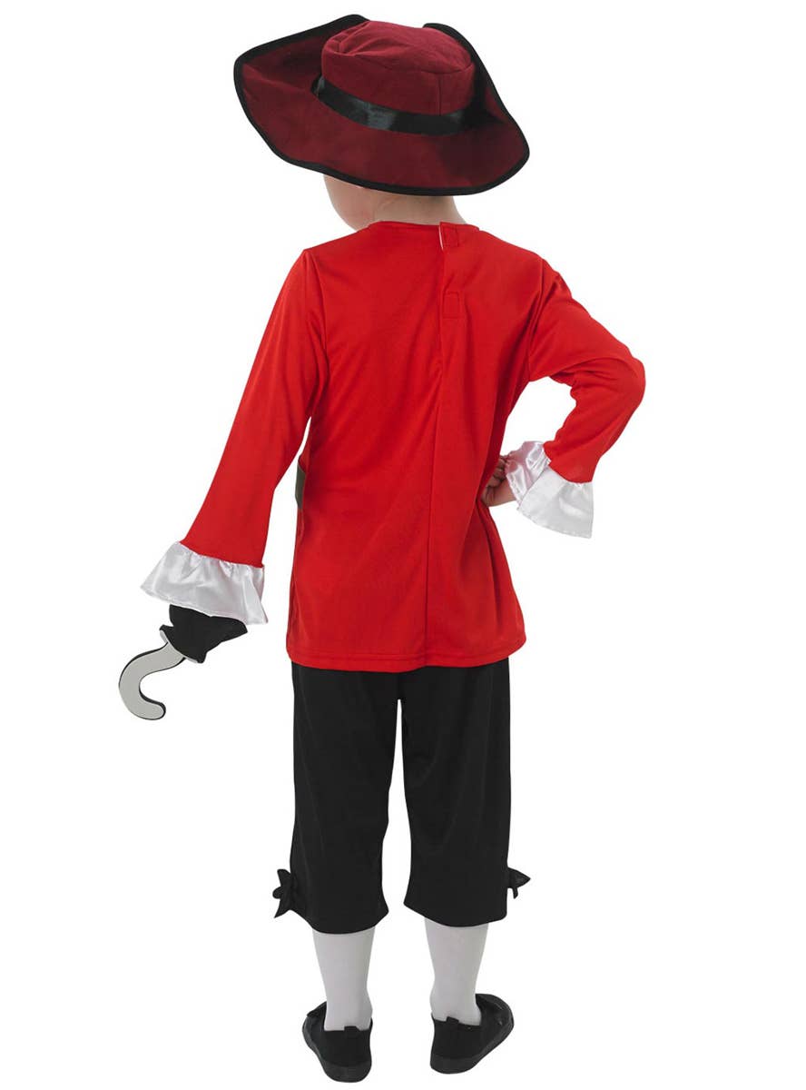 Boys Jake and the Never Land Pirate Captain Hook Book Week Costume Back Image