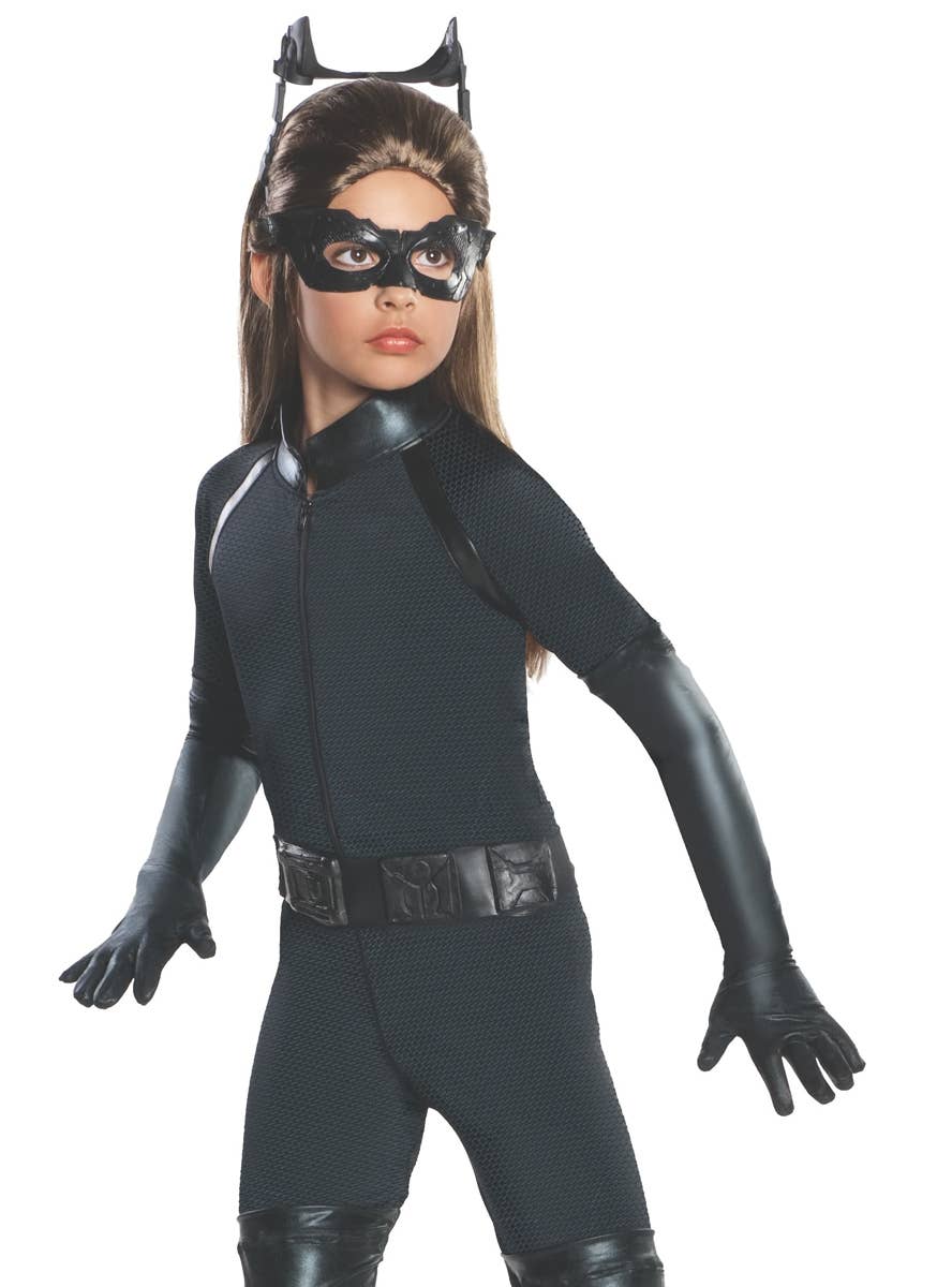 Girls Dark Knight Catwoman Costume - Close Image