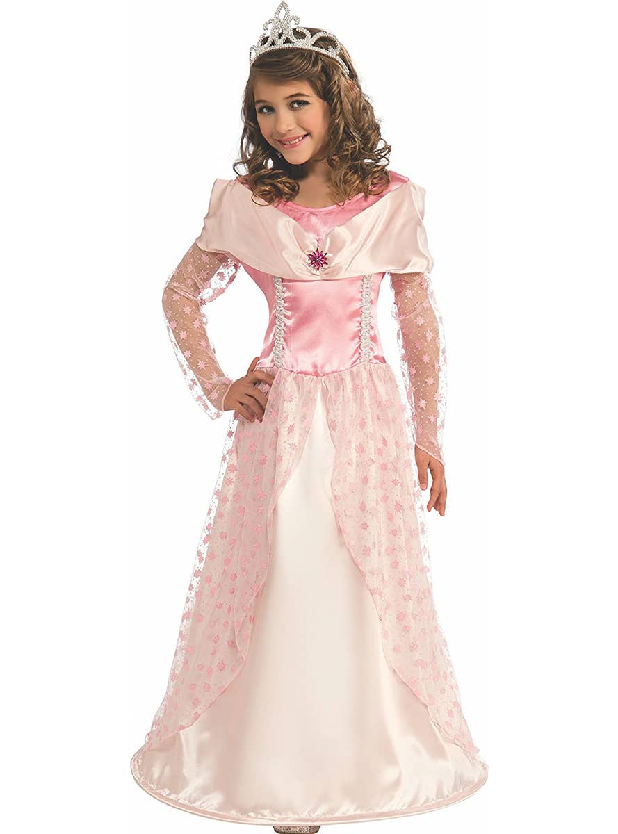 Girls Cute Pink Star Princess Book Week Fancy Dress Costume - Main Image