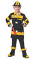 Boy's Young American Heroes Fireman Firefighter Black And Yellow Fancy Dress Costume Main Image