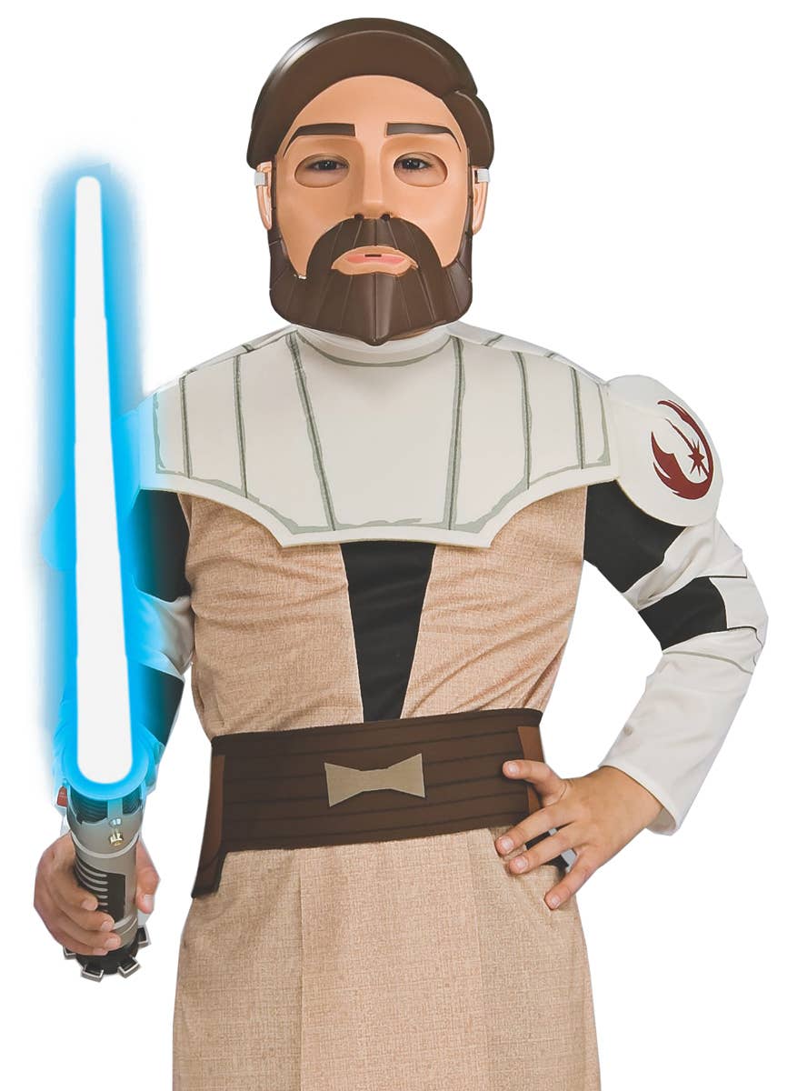 The Clone Wars Obi Wan Kenobi Boy's Star Wars Costume - Alternative Image