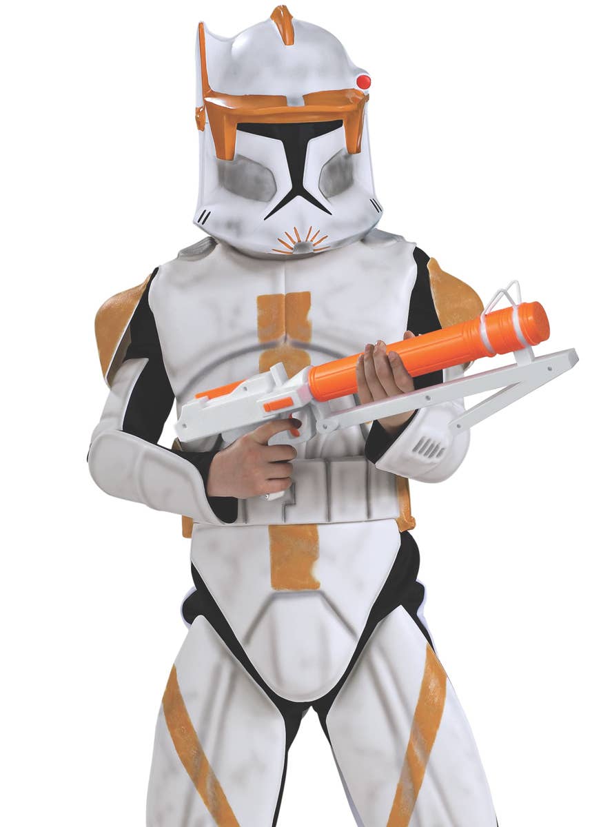 Boy's Commander Cody Star Wars Clone Trooper Costume Close Image