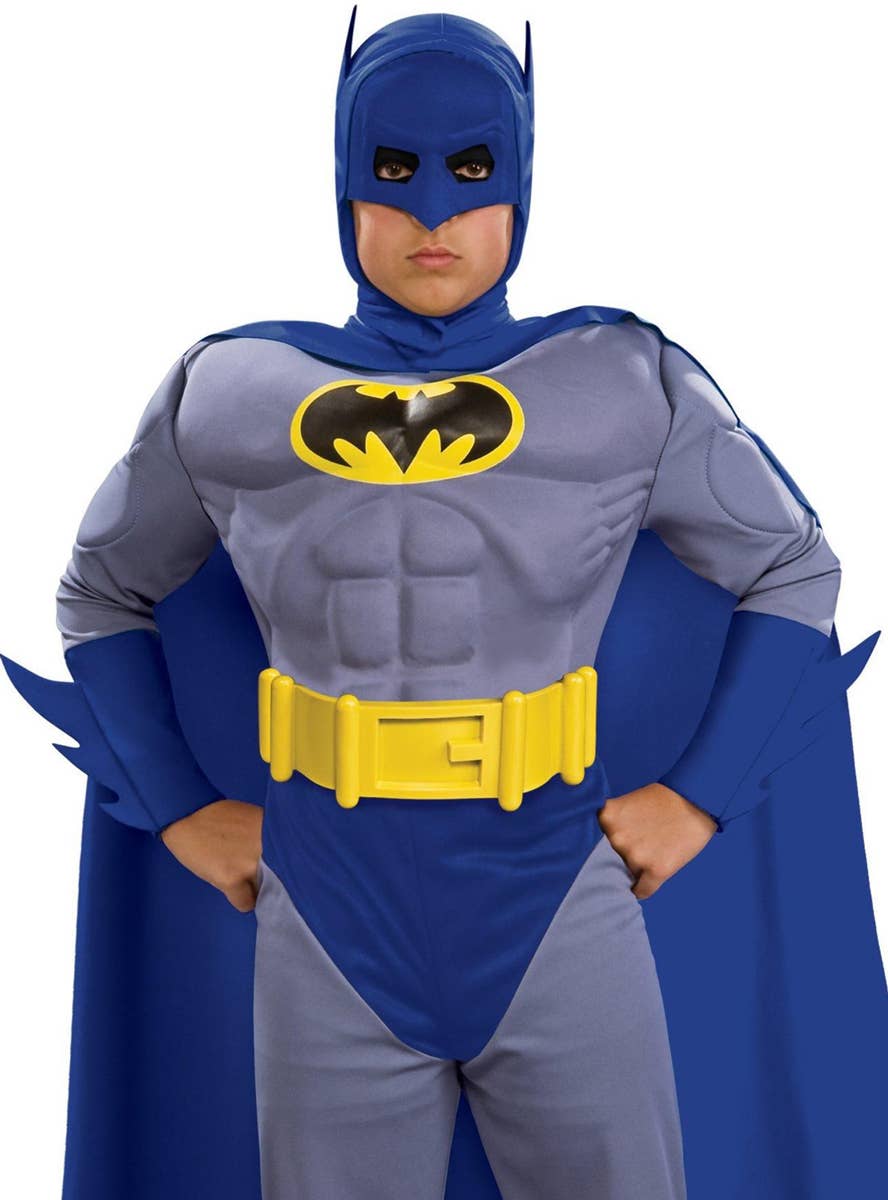 Boy's Batman Superhero Fancy Dress Close View