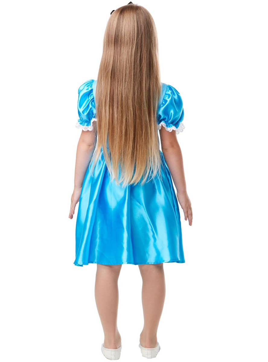 Girls Disney Alice in Wonderland Book Week Fancy Dress Costume Back Image