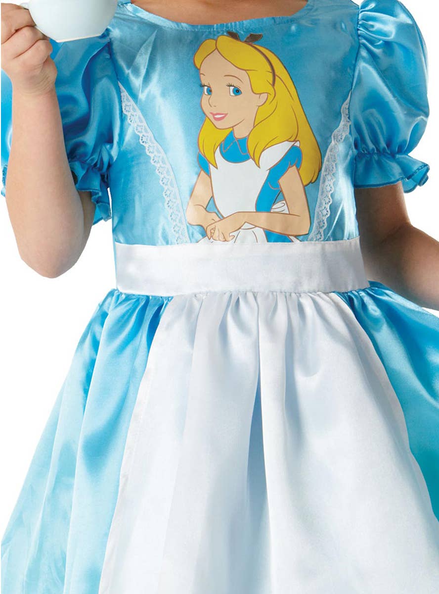 Girls Disney Alice in Wonderland Book Week Fancy Dress Costume Close Image