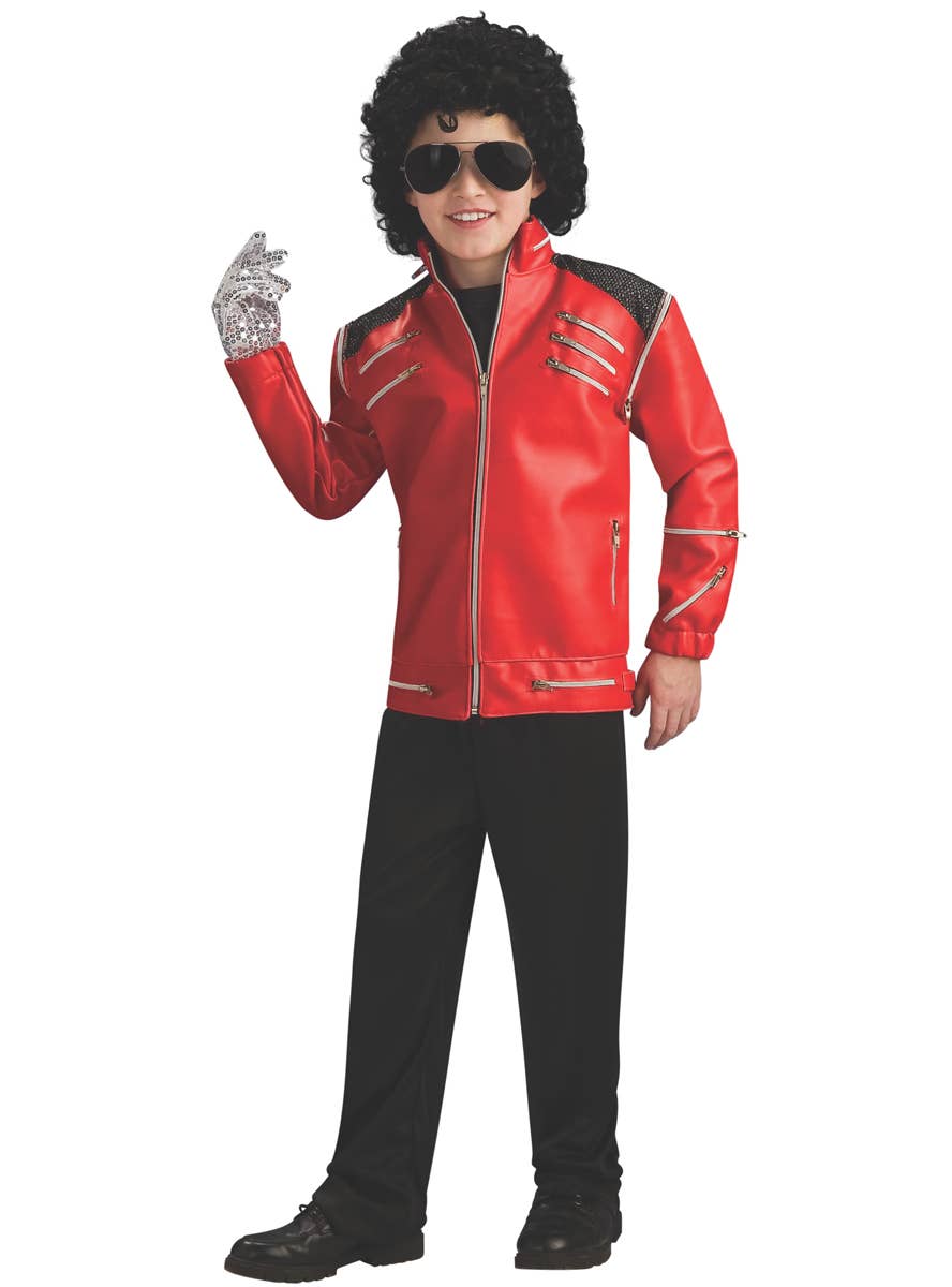 Deluxe Red Beat It Michael Jackson Boy's Costume Jacket