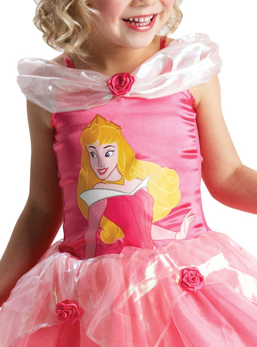 Disney Princess Sleeping Beauty Girl's Infant Toddler Aurora Fancy Dress Costume Close Image 2