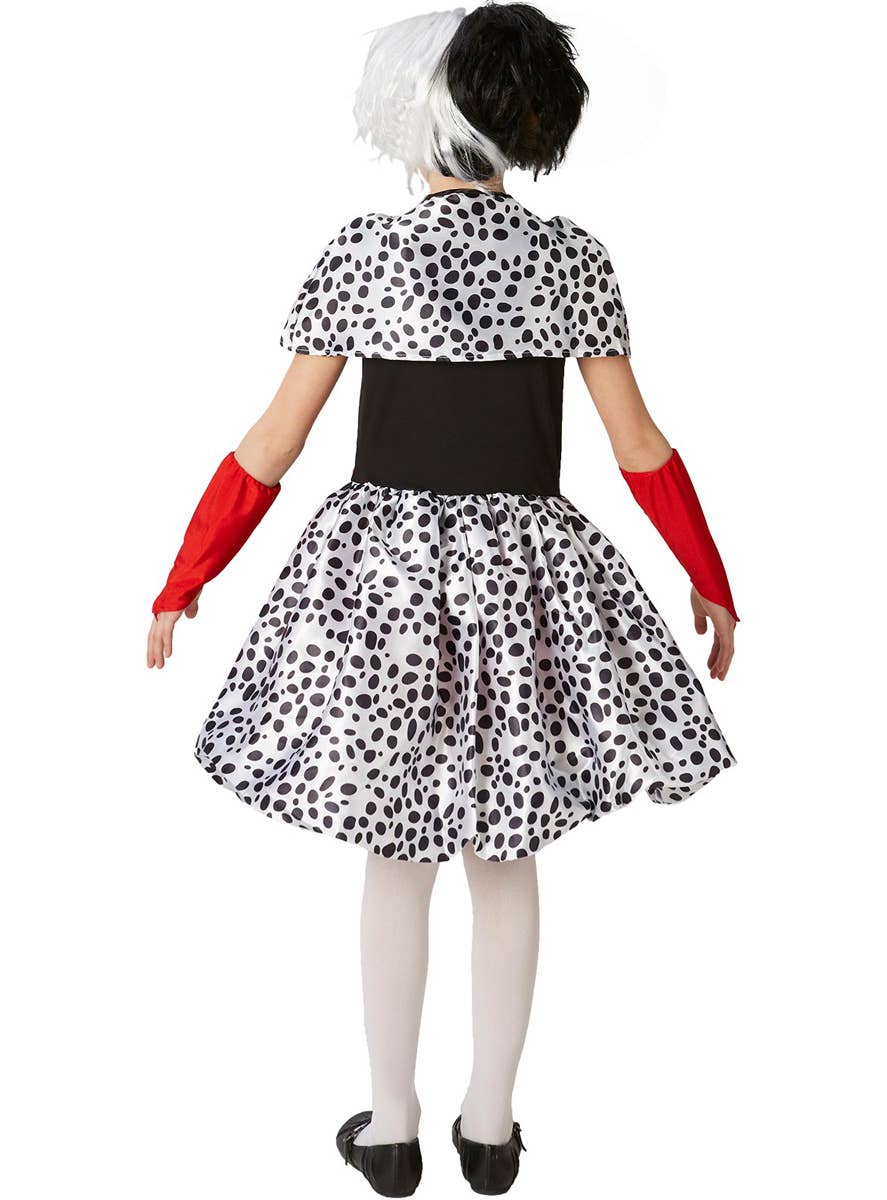 Cruella De Vil Girl's 101 Dalmatians Costume Back View