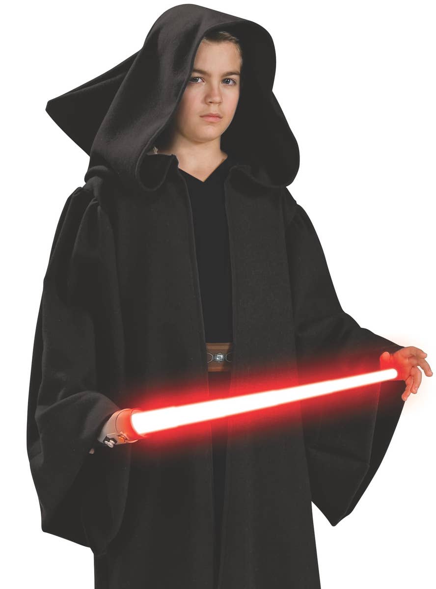 Boy's Star Wars Sith Robe Dark Side Costume Close View