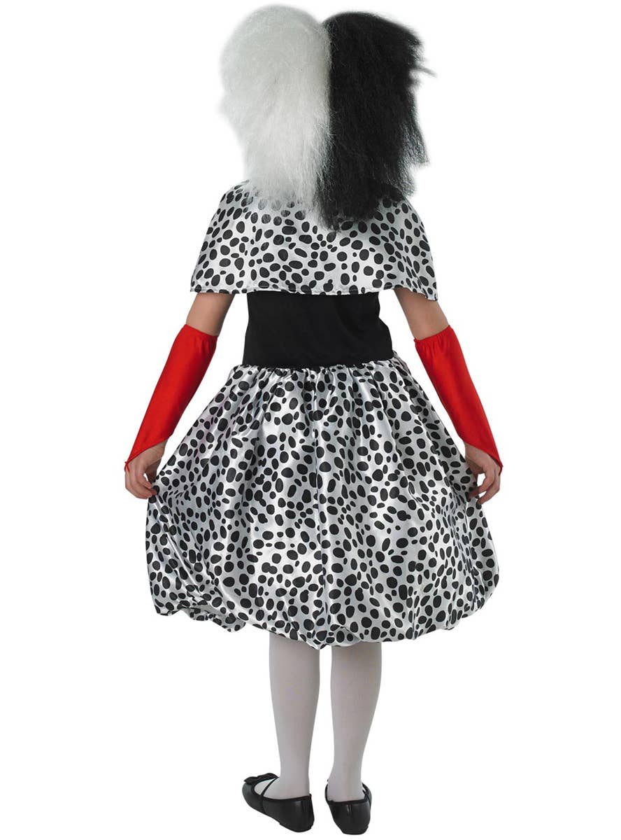 Cruella De Vil Girl's 101 Dalmatians Costume Alternate Back View