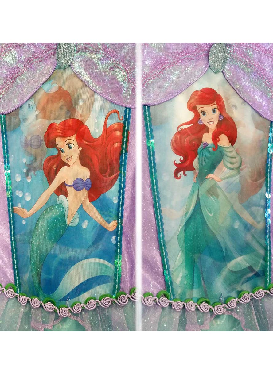 Premium Ariel Little Mermaid Costume for Girls - Close Up Image