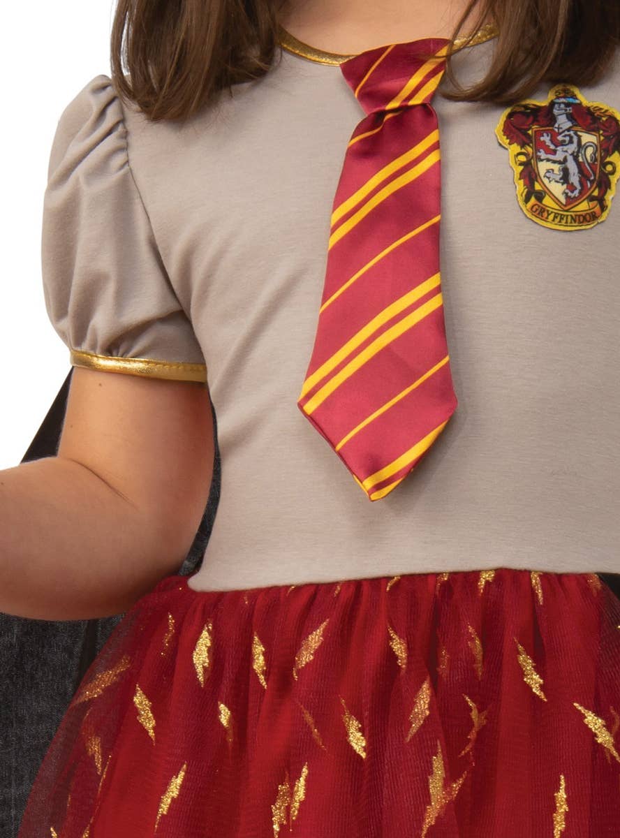 Gryffindor Girls Harry Potter Costume - Close Up Image