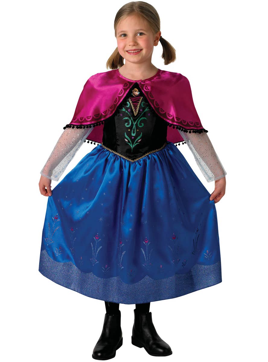 Girls Frozen Anna Fancy Dress Costume Main Image