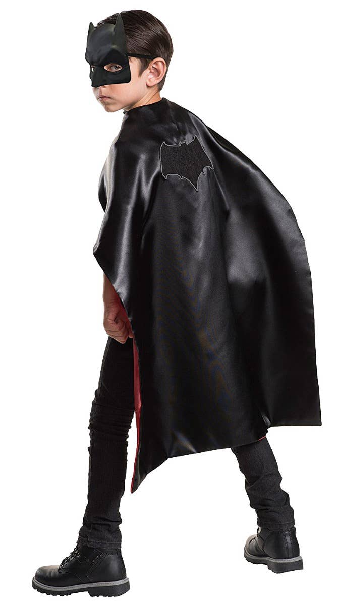 Reversible Boys Batman and Superman Superhero Costume Cape Batman View